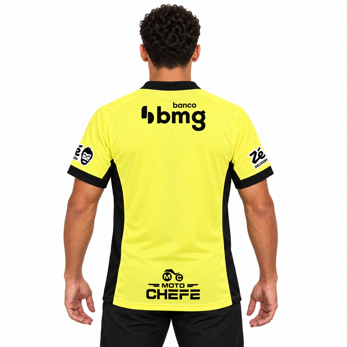 Camisa Vasco Third 26/27 Torcedor Masculina Com Patrocínios - Amarela — modelo de costas