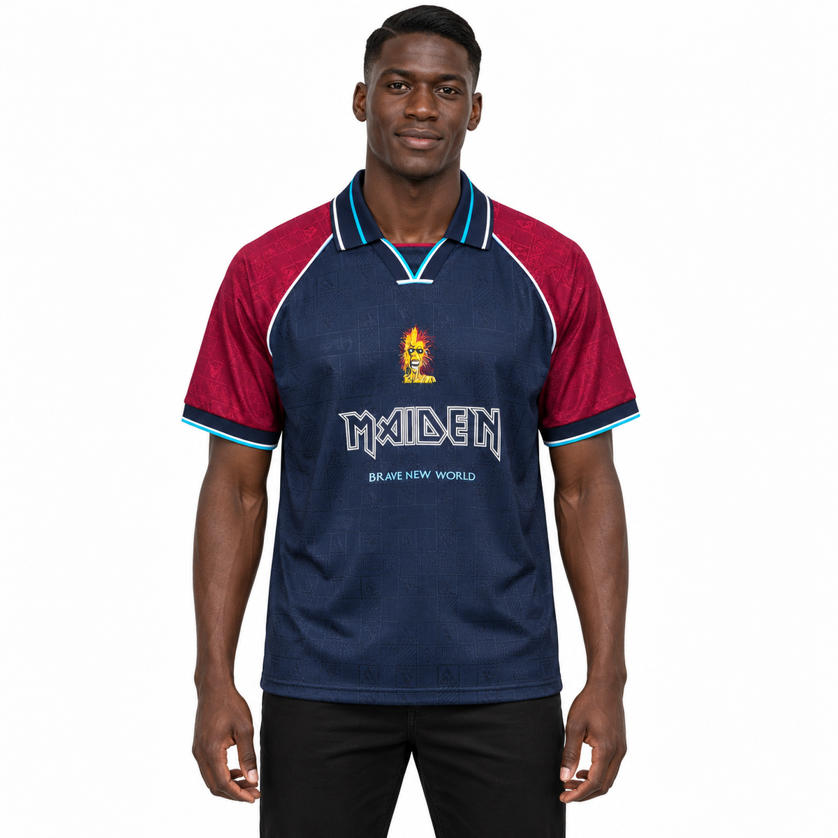 Camisa West Ham X Iron Maiden 1999 Retrô Masculina - Imagem 1