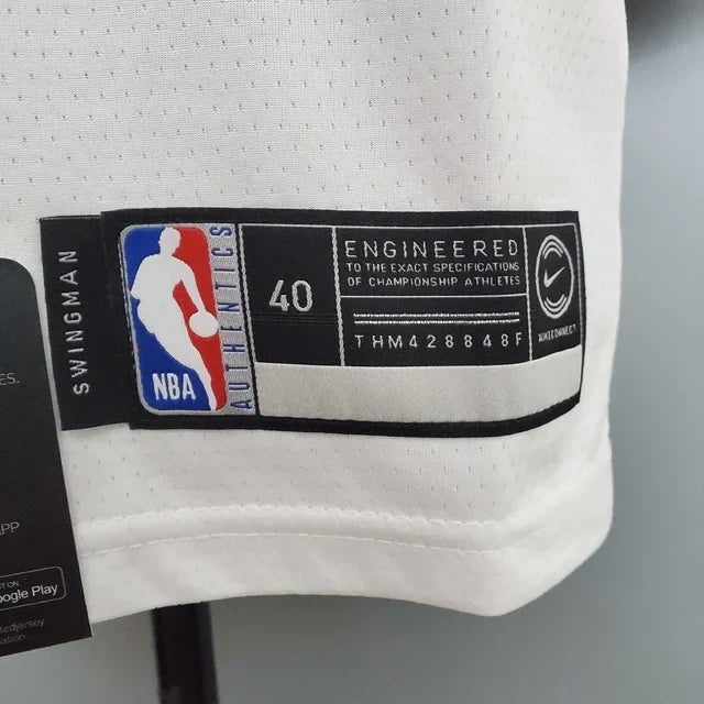 Camisa Regata Brooklyn Nets Branca e Preta - Masculina