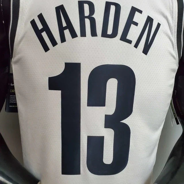 Camisa Regata Brooklyn Nets Branca e Preta - Masculina