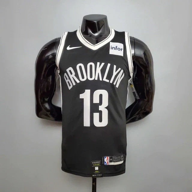 Camisa Regata Brooklyn Nets Preta e Branca - Masculina