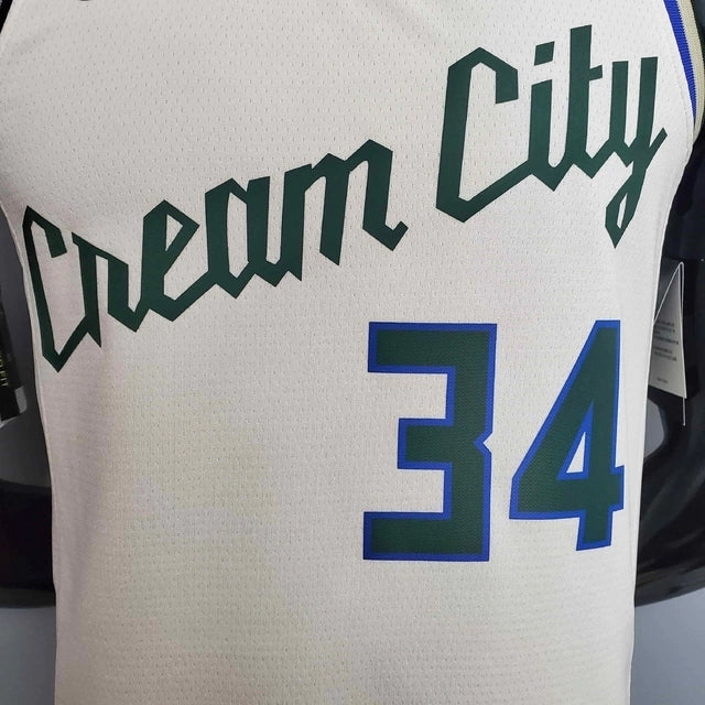 Camisa Regata NBA Milwaukee Bucks Bege - Masculina