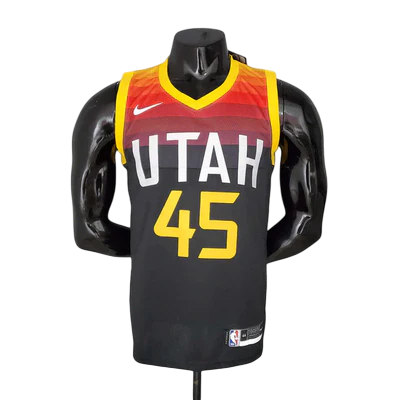 Camiseta Regata Utah Jazz Preta e Amarela - Masculina