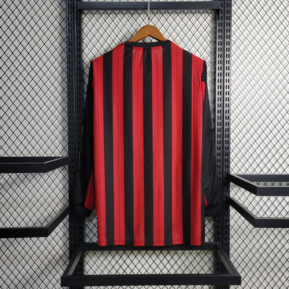 Camisa Manga Longa Retrô Torcedor Masculina Milan I 2013