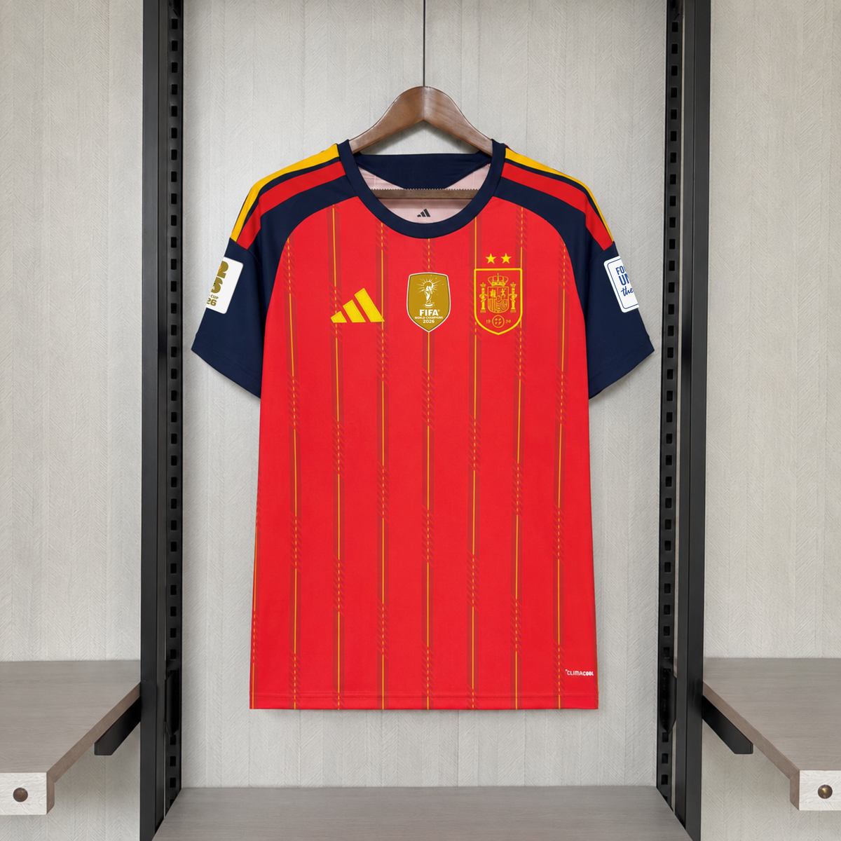Camisa Espanha Home 26/27 Torcedor Masculina Com Patchs - camisa frente