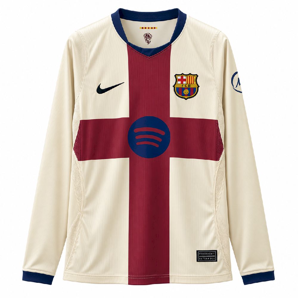 Camisa Barcelona Fourth 26/27 Torcedor Masculina Manga Longa imagem 3