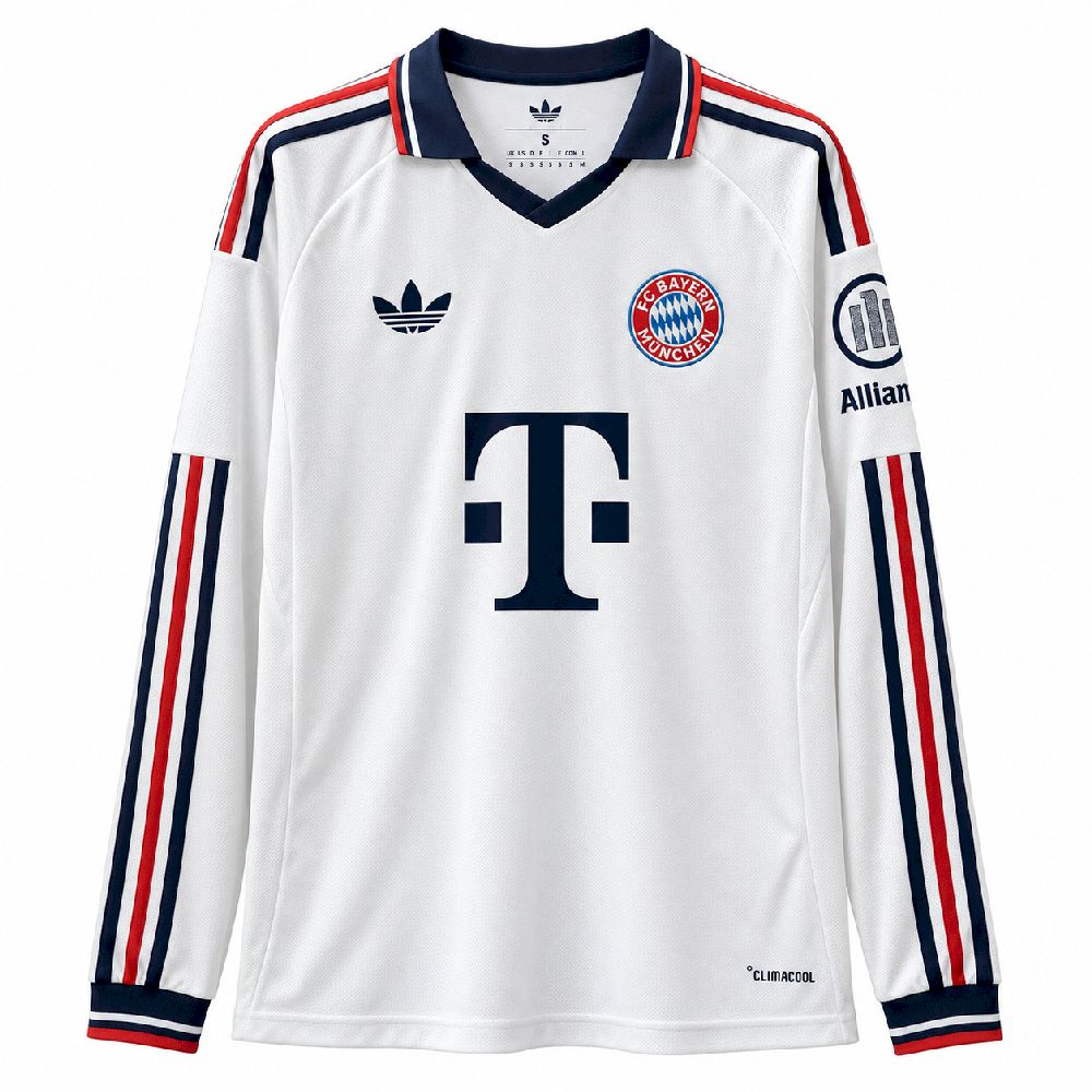 Bayern Away 26/27 Torcedor Masculina Manga Longa — modelo de frente