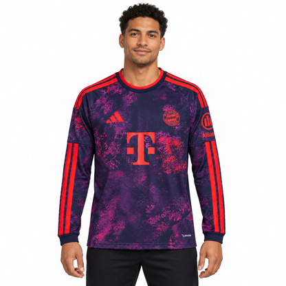 Bayern Third 26/27 Torcedor Masculina Manga Longa — camisa de frente