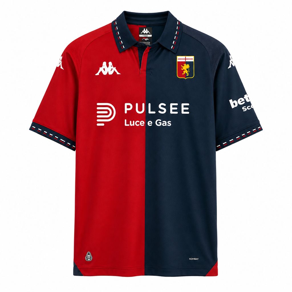 Genoa Home 26/27 Torcedor Masculina — modelo de frente