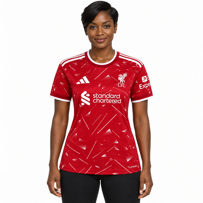 Camisa Liverpool Home 26/27 Feminina Babylook — modelo de frente