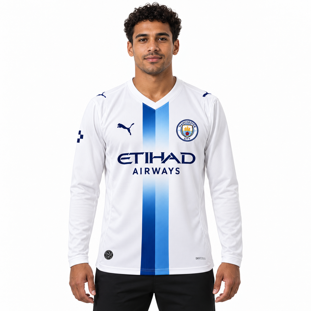 Camisa Manchester City Third 26/27 Torcedor Masculina Manga Longa — modelo de frente