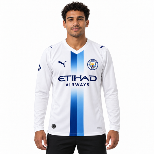 Camisa Manchester City Third 26/27 Torcedor Masculina Manga Longa — modelo de frente