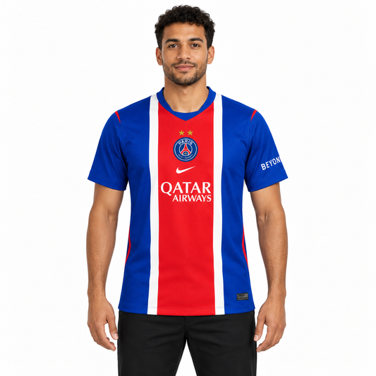 Camisa PSG Home 26/27 Champions League Torcedor Masculina — modelo de frente