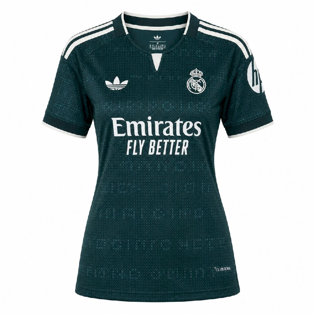 Camisa Real Madrid Away 26/27 Feminina Babylook - Verde — camisa de frente