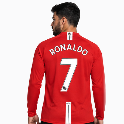 Manchester United retrô 2007/08 Final da Champions Sem Patchs e CR7 imagem 2