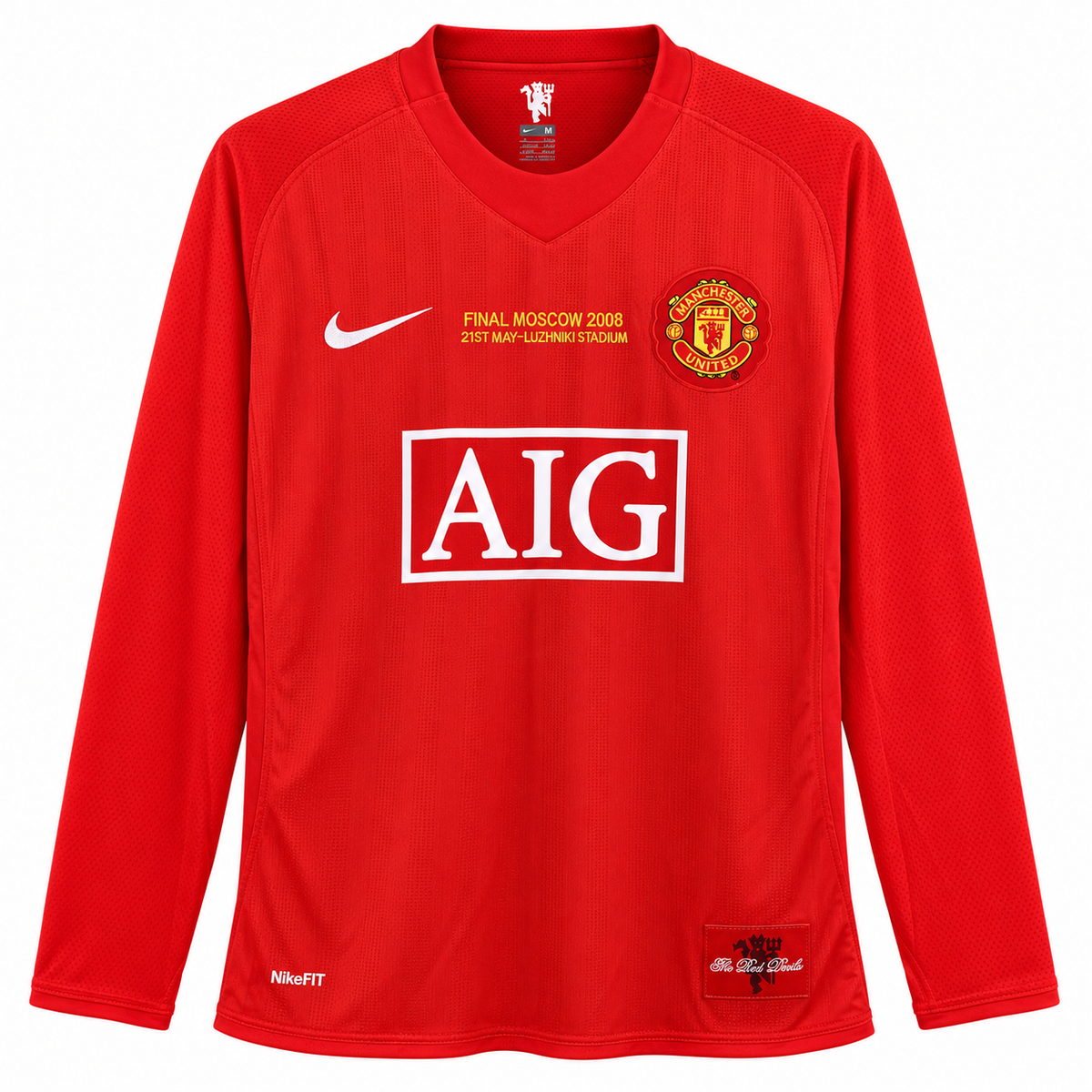 Manchester United retrô 2007/08 Final da Champions Sem Patchs e CR7 imagem 3