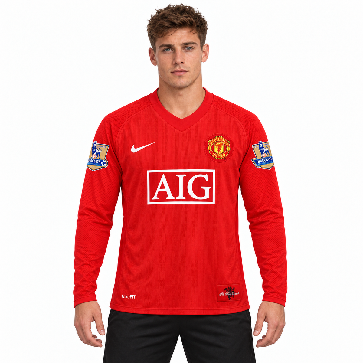 Manchester United retrô 2007/08 Premier League Com Patch e CR7 imagem 1