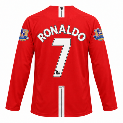 Manchester United retrô 2007/08 Premier League Com Patch e CR7 imagem 4