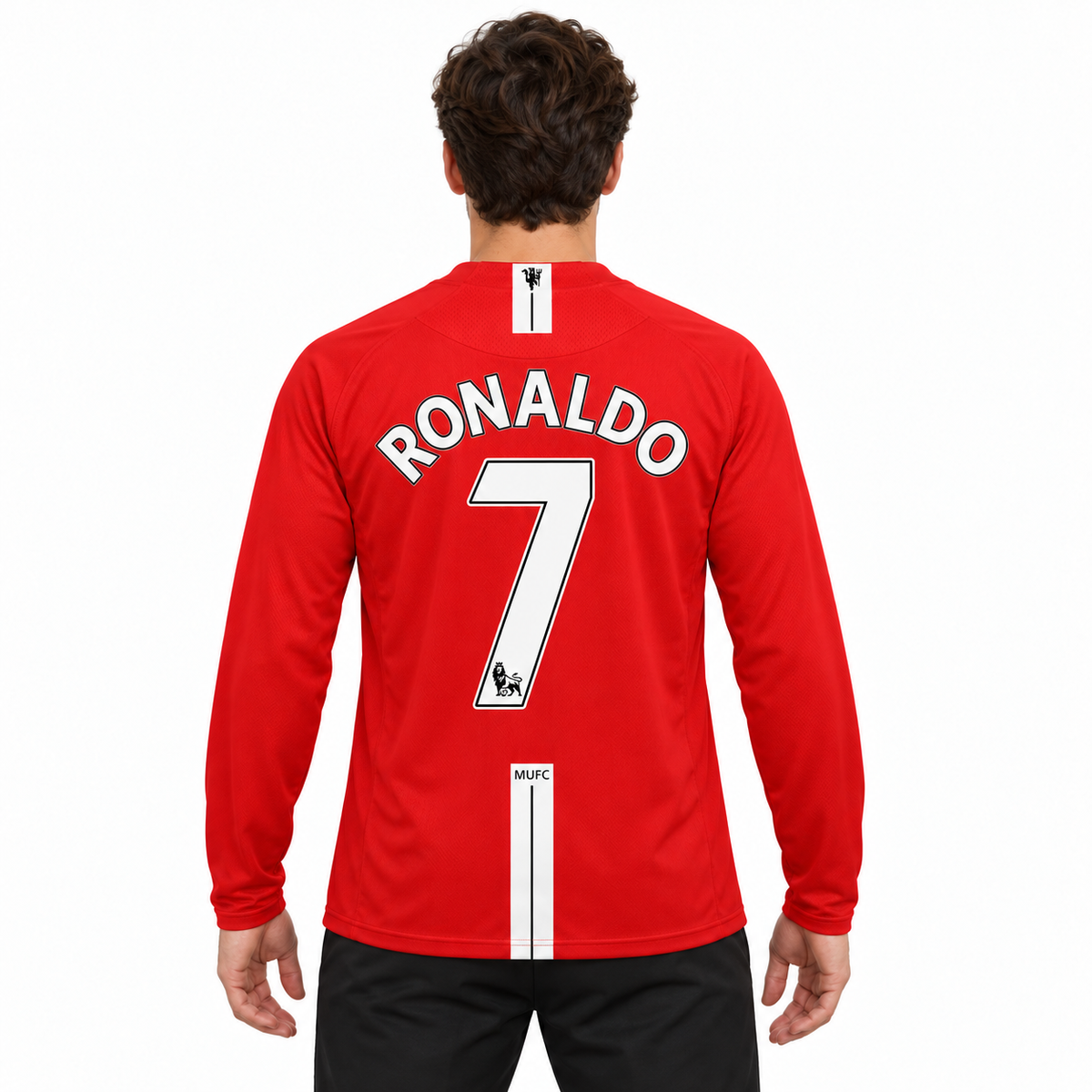 Manchester United retrô 2007/08 Premier League Sem Patch e CR7 imagem 2