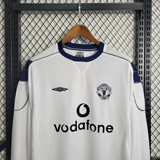 Camisa Manga Longa Retrô Torcedor Masculina Manchester United II 1999