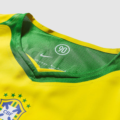 Camisa Retrô Torcedor Masculina Brasil 2004 Total 90 Ronaldinho