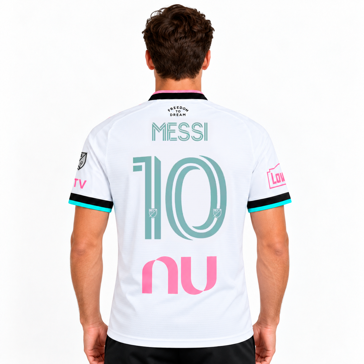 Camisa Inter Miami Third 26/27 Jogador Masculina MESSI 10 Com Patrocinios - Branca