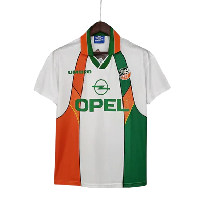 Camisa Irlanda Retrô 1994/1996 Branca, Laranja e Verde