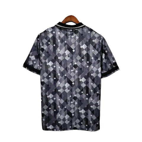 Camisa Inglaterra Retrô 1990 Preta e Branca