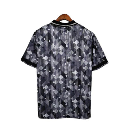 Camisa Inglaterra Retrô 1990 Preta e Branca