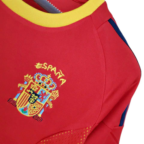 Camisa Retrô Torcedor Masculina Espanha 2002