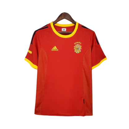 Camisa Retrô Torcedor Masculina Espanha 2002