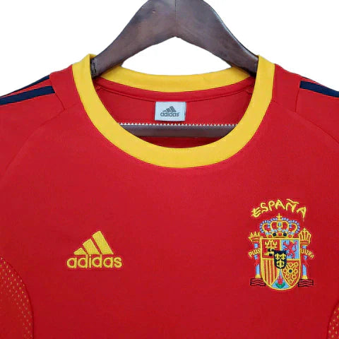 Camisa Retrô Torcedor Masculina Espanha 2002