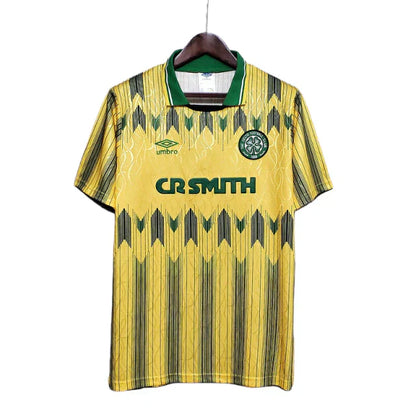 Camisa Celtic Retrô 1991/1992 Amarela e Verde
