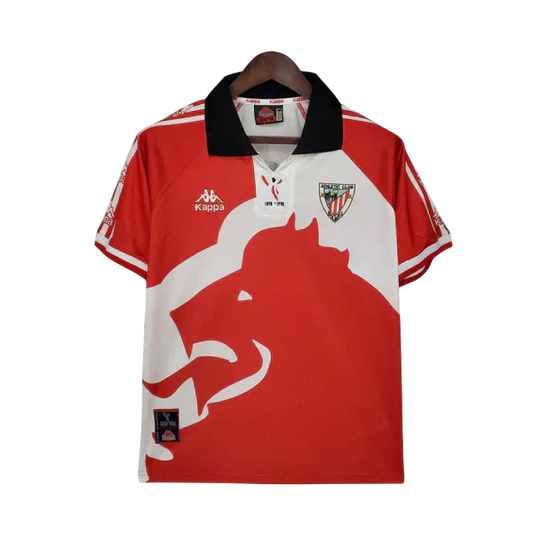 Camisa Athletic Bilbao Retrô 1997/1998 Vermelha e Branca