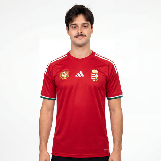 Camisa Torcedor Masculina Hungria I 2026 Copa do Mundo
